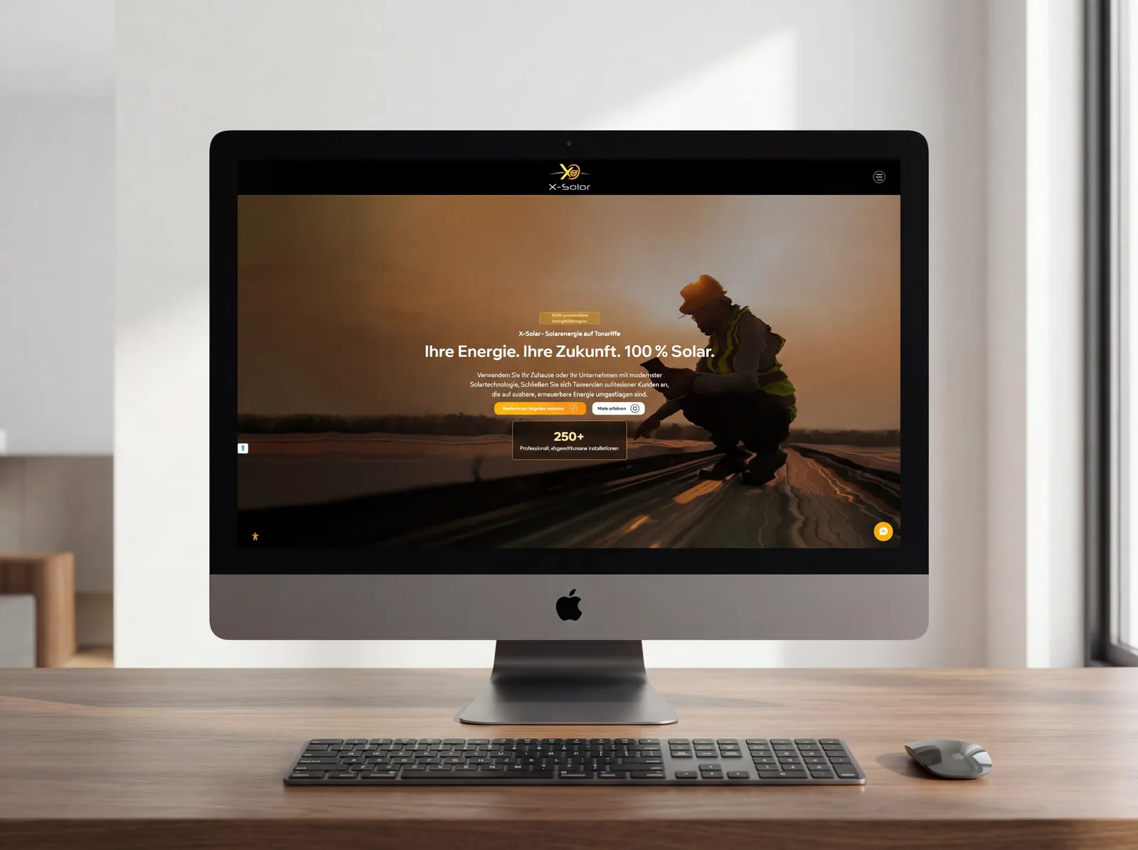 Website von X-Solar auf Teneriffa